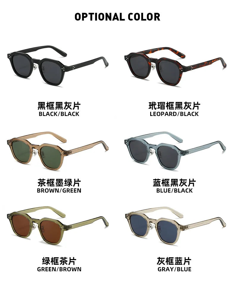 Lunettes De soleil polarisées rétro hommes ultralégères TR90 cadre polygone femmes lunettes De soleil en plein air haute qualité lunettes De voyage Gafas De Sol