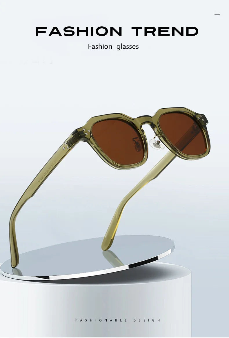 Lunettes De soleil polarisées rétro hommes ultralégères TR90 cadre polygone femmes lunettes De soleil en plein air haute qualité lunettes De voyage Gafas De Sol