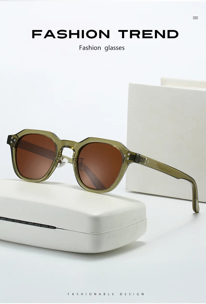 Lunettes De soleil polarisées rétro hommes ultralégères TR90 cadre polygone femmes lunettes De soleil en plein air haute qualité lunettes De voyage Gafas De Sol